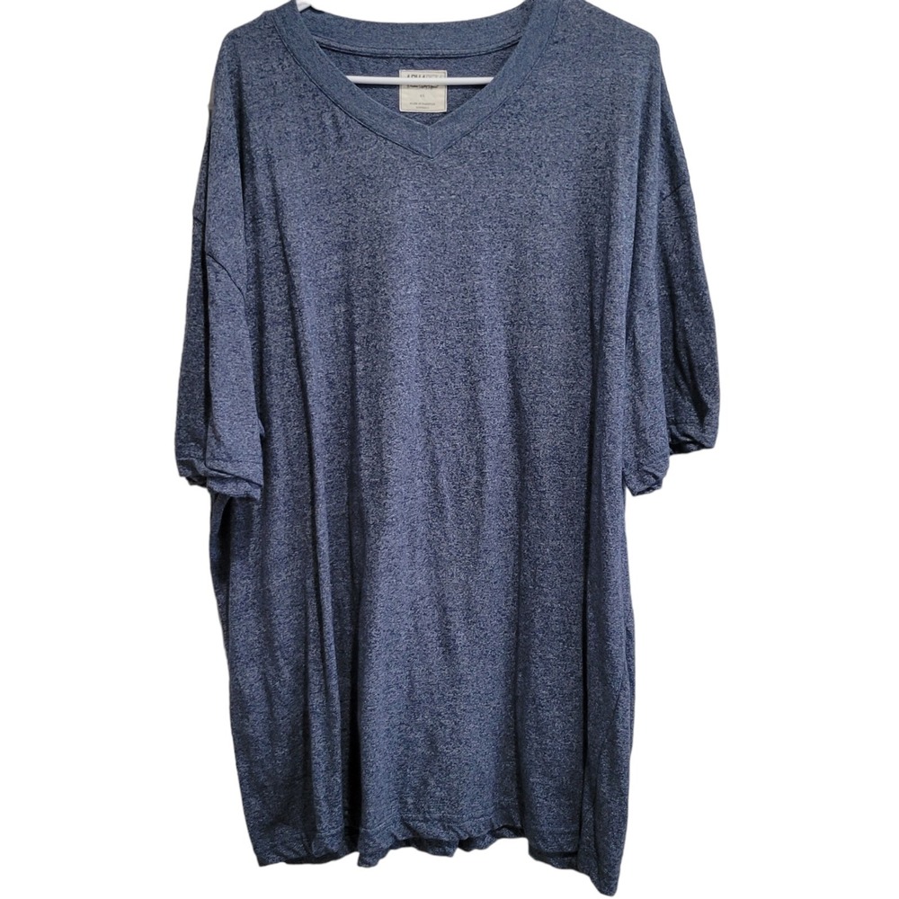 AlphaBeta TShirt Mens 4X Blue V Neck Short Sleeve Soft Premium Quality Apparel